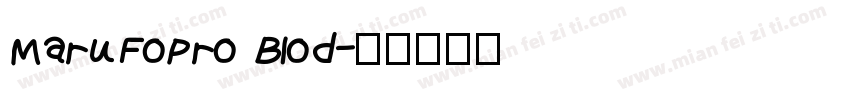 MaruFoPro Blod字体转换